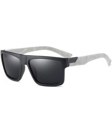 Aviator Classic Polarized Men/Women Driving Sun Glasses Male Goggles UV400 - C2 GREY BLACK - CJ18M3NWXZR $50.11