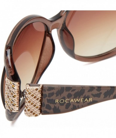 Oversized womens R3111 Oval Sunglasses - Brown/Animal - CA11C4S42W5 $65.26