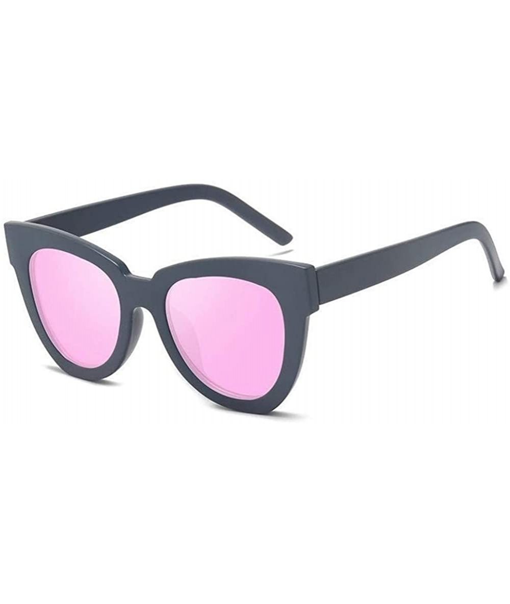 Cat Eye Women Fashion Cat Eye Sunglasses Vintage Sun Glasses Female Leopard Glasses - Grey Pink - C71906D4D8I $20.47