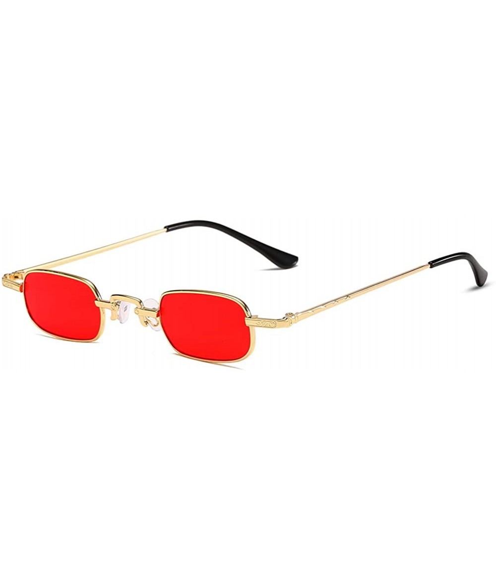 Rectangular Men Sunglasses Fashion Black Grey Drive Holiday Rectangle Non-Polarized UV400 - Red - CA18R96686E $17.53