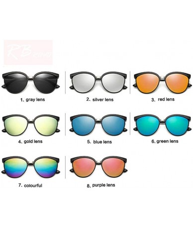 Oversized Candies Brand Designer Cat Eye Sunglasses Women Luxury Plastic Sun Blue Lens - Gold Lens - CG18YQUWIZ8 $17.99