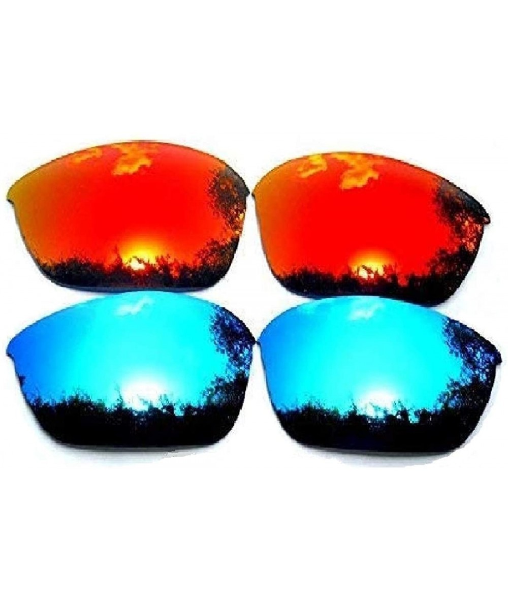 Oversized Replacement Lenses for Oakley Half Jacket 2.0 Blue&Red Color Polarized 2 Pairs-! - Blue&red - CM125W6XNBL $30.42