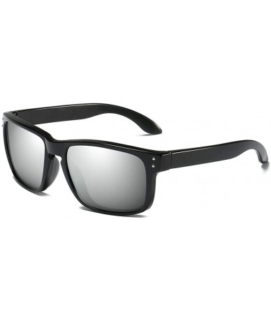 Rectangular TAC Vintage Rectangular Polarized Sunglasses Driving For Men And Women - Silver - C818MGHMNK7 $20.76