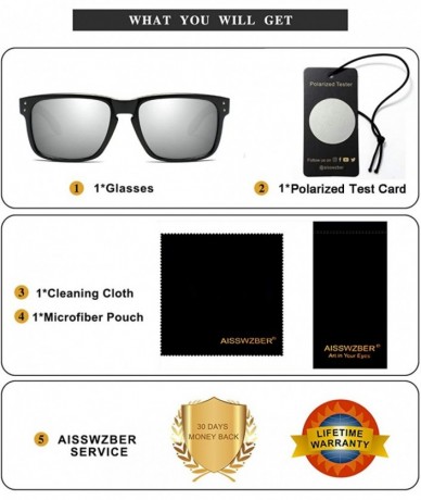 Rectangular TAC Vintage Rectangular Polarized Sunglasses Driving For Men And Women - Silver - C818MGHMNK7 $20.76