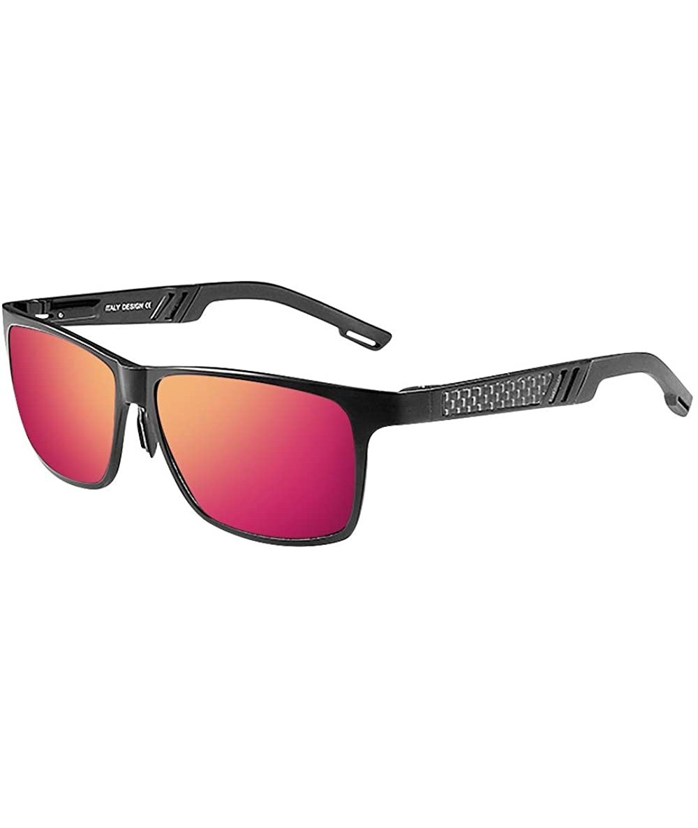 Goggle Classic Polarized Sunglasses 100% UV400 Protection Glasses for Women Men - Red - CS18W3HGEIY $32.12