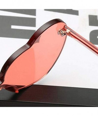 Square Love Heart Shaped Sunglasses Women PC Frame Resin Lens Sunglasses UV400 Sunglass - Army Green - CT190G6R8UN $14.50