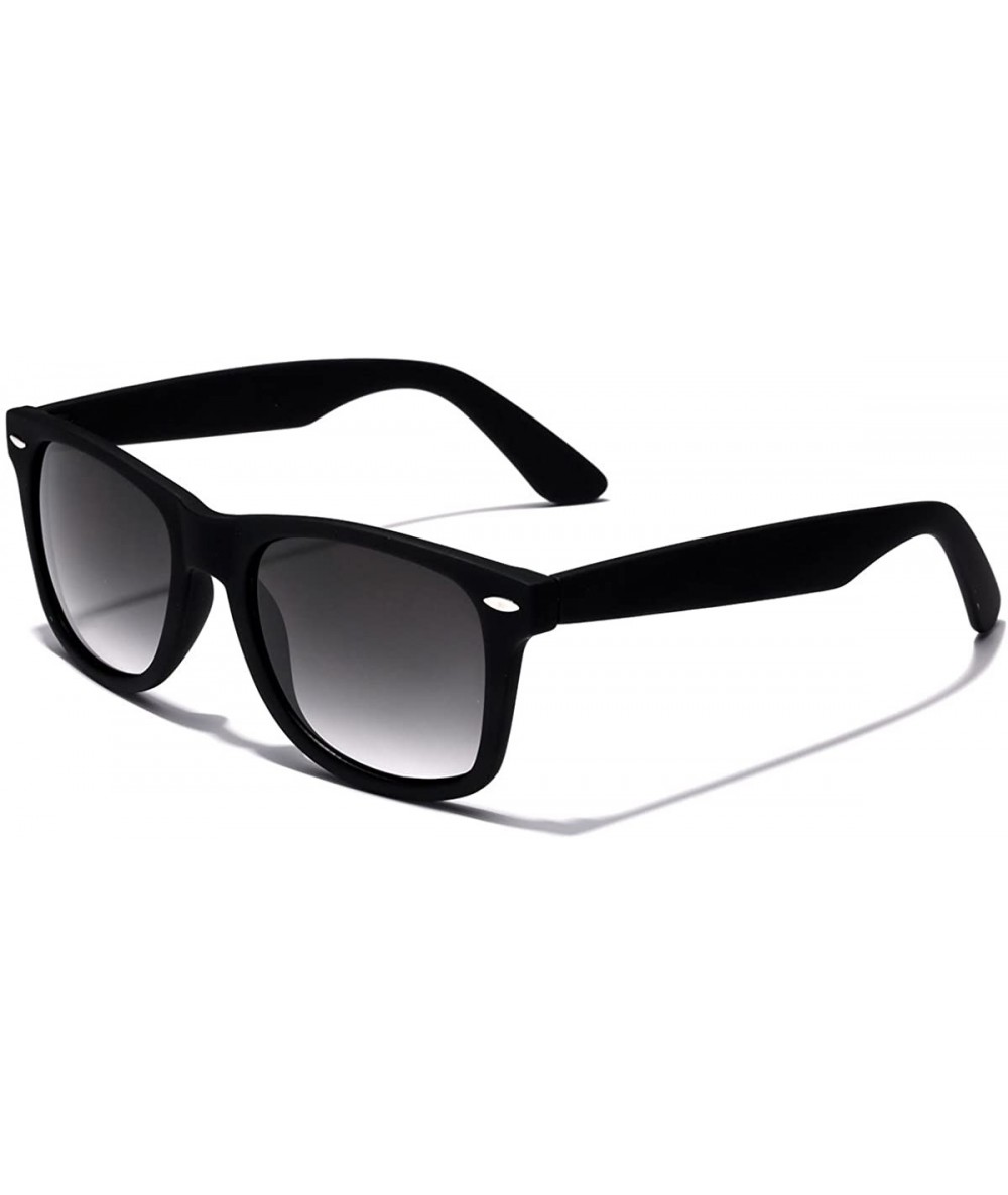 Round Colorful Retro Fashion Sunglasses - Smooth Matte Finish Frame - Black - CH11OXKKR9J $19.56