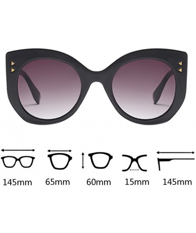 Oversized Womens Oversized Cat Eye Sunglasses Vintage Style Retro Shades Eyewear - White Frame+gray Lens - CQ18E5ER2AT $20.93