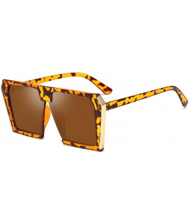 Rectangular Polarized Sunglasses for Men Driving Mens Sunglasses Rectangular Vintage Sun Glasses For Men/Women - Leopard/Tea ...