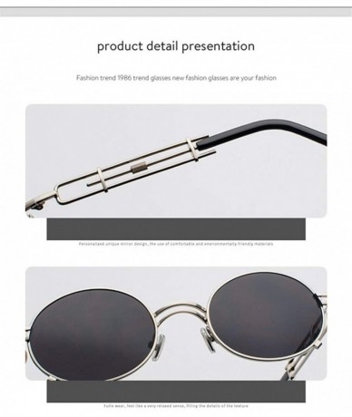 Round Steampunk Sunglasses for Women Metal Round Frame Eyewear UV400 - 8 - C2190DTWI35 $18.83