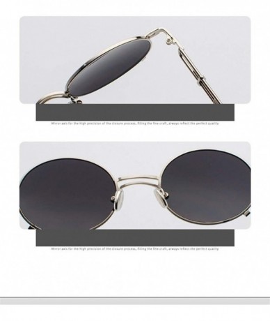 Round Steampunk Sunglasses for Women Metal Round Frame Eyewear UV400 - 8 - C2190DTWI35 $18.83