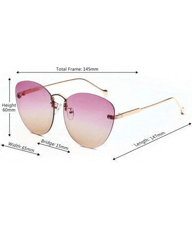 Rectangular Unisex Metal Frames Oversized Classic Sunglasses Plastic lens UV400 - Purple Brown - CC18NCD7NCI $20.63