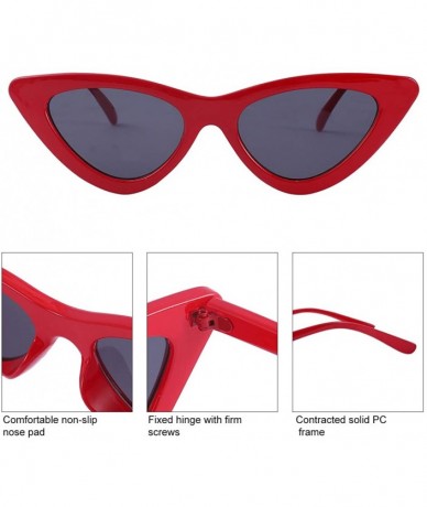 Goggle Retro Vintage Cat Eye Sunglasses for Women Goggles - Red /White 2 Pack - CX18YY2A25L $19.37