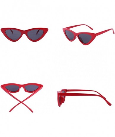 Goggle Retro Vintage Cat Eye Sunglasses for Women Goggles - Red /White 2 Pack - CX18YY2A25L $19.37