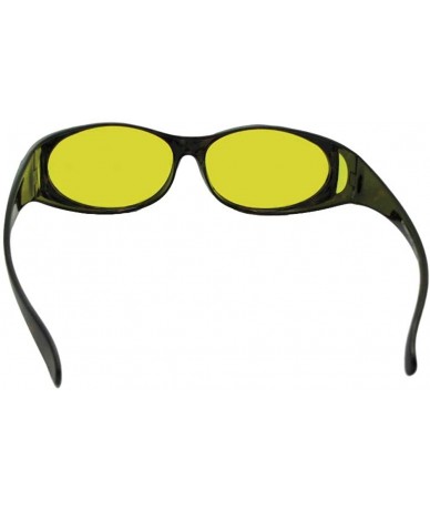 Wrap Small Polarized Fit Over Sunglasses F3 - Tortoise Frame-light Yellow Lenses - CR18CKO5C5U $30.53