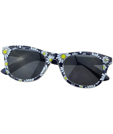 Oversized New Summer Floral Leopard Oversized Sunglasses for Ladies - Black - CQ12G001VJJ $19.09