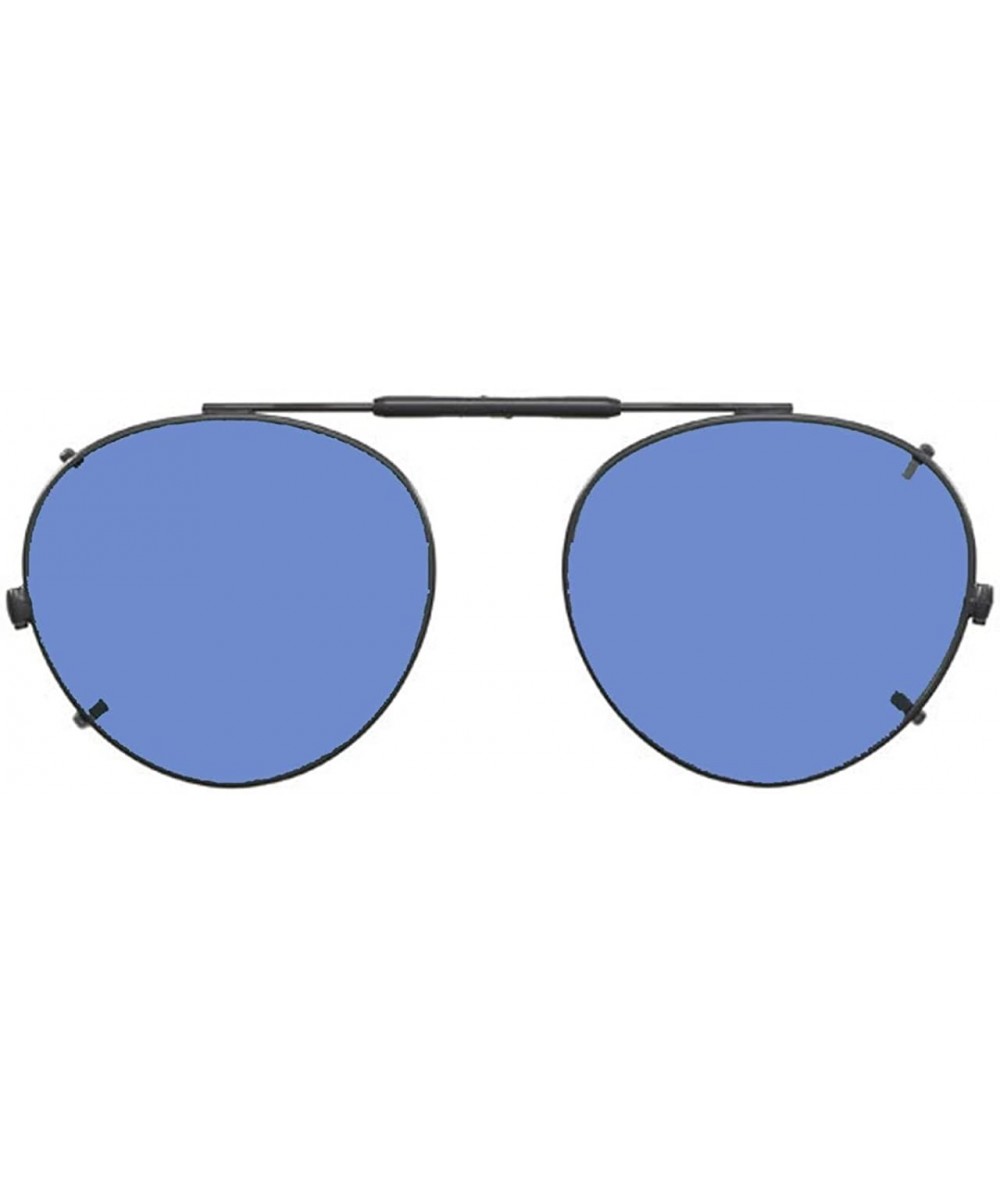 Round Visionaries Polarized Clip on Sunglasses - Round - Gold Frame - 47 x 42 Eye - CO12MZQ05SV $76.27