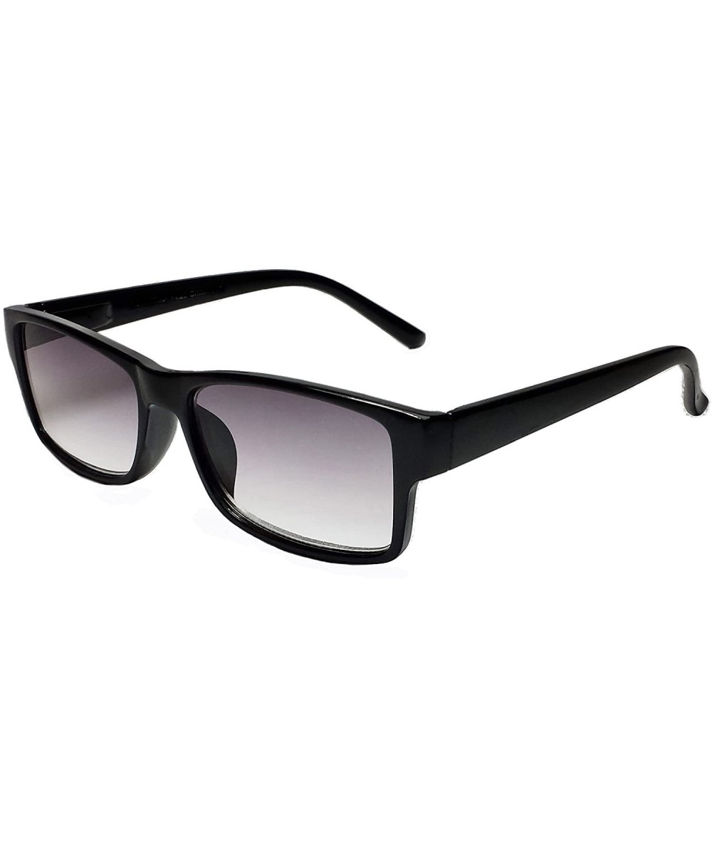 Rectangular Tinted Lens Reading Sunglasses Man Woman Sun Reader - Black - C0188N7LEN7 $18.00