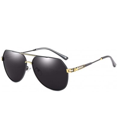 Aviator Polarizer Men's Metal Bi-beam Pilot Sunglasses Driving Glasses - B - CB18QS00W57 $62.97