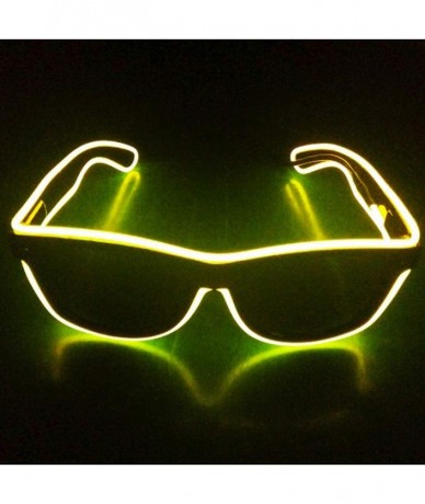 Semi-rimless LED Sunglasses- El LED Club Party Light Up Glasses Eyeglasses Bright Flashing Costumes For Party Halloween - CB1...