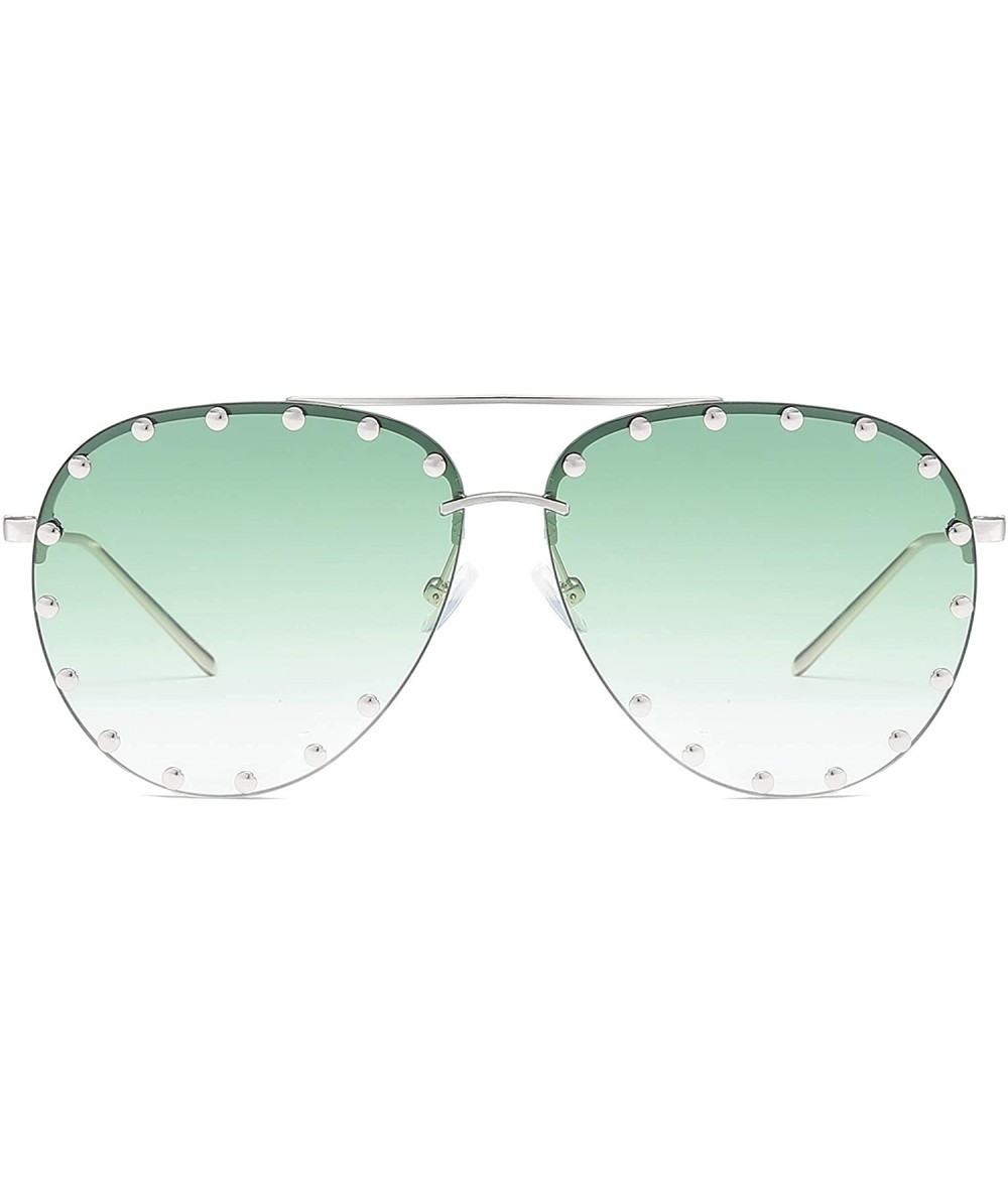 Aviator Classic Aviator Mirrored Flat Lens Colorful HD Locomotive Sunglasses For Women New2019 - C418UD5HW07 $92.12