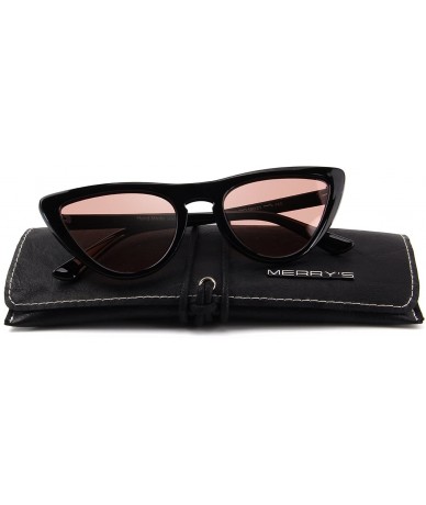 Cat Eye Women Cat Eye Sunglasses Brand Designer Sunglasses S6319 - Black&pink - CB18984RGSG $21.13