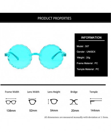 Rectangular Frameless Multilateral Shaped Sunglasses One Piece Jelly Candy Colorful Unisex - F - CE190G76IZN $16.91