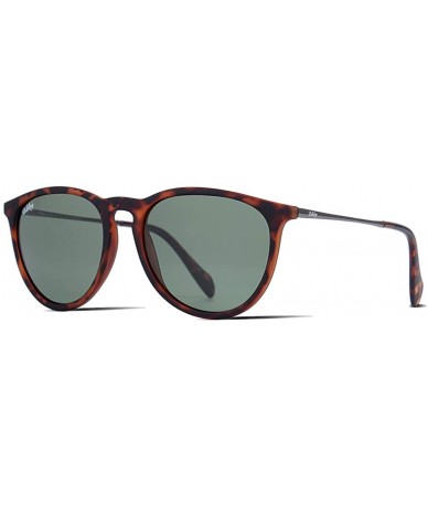 Oversized Vintage Lightweight Polarized Sunglasses Protection - Matte Tortoise Frame/Green Lens - CS1934HGLCG $26.41