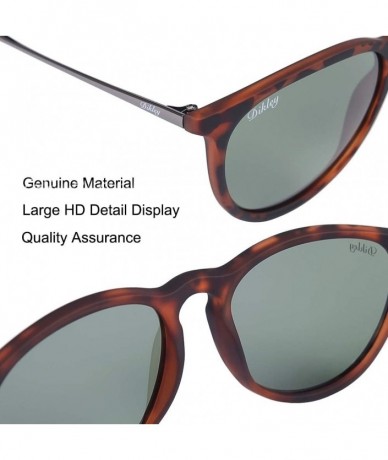 Oversized Vintage Lightweight Polarized Sunglasses Protection - Matte Tortoise Frame/Green Lens - CS1934HGLCG $26.41