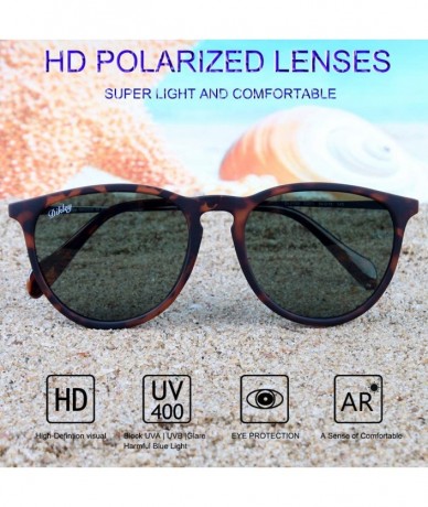 Oversized Vintage Lightweight Polarized Sunglasses Protection - Matte Tortoise Frame/Green Lens - CS1934HGLCG $26.41