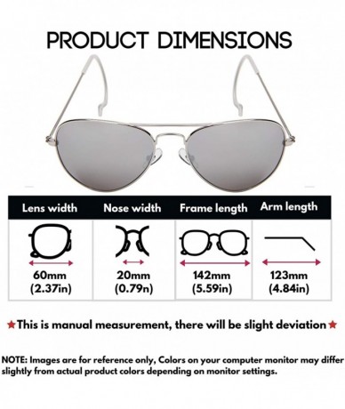 Oversized Flat Top XL Aviator Sunglasses for Men Women Pilot Sunglass Top Gun 5151 - C618M9N07ES $19.67