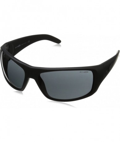 Sport Men's An4179 La Pistola Rectangular Wrap Sunglasses - Fuzzy Black/Grey - C7110NROVGL $101.80