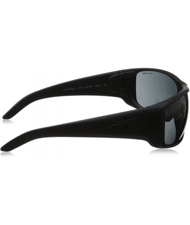 Sport Men's An4179 La Pistola Rectangular Wrap Sunglasses - Fuzzy Black/Grey - C7110NROVGL $101.80