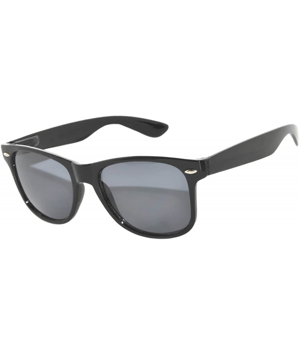 Sport Retro Black Vintage Party Sunglasses Black Matte Frame Smoke Lens Brand - CU185RXIWAY $16.84