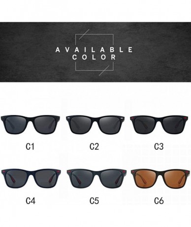 Aviator Classic Polarized Sunglasses Men Women Driving Square Frame Sun C1 - C2 - C118XE07AZ9 $19.12