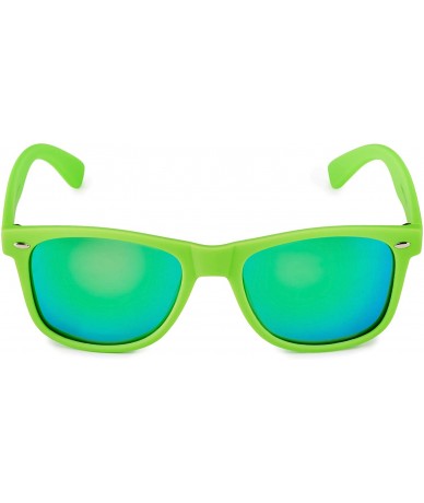 Rectangular Classic Polarized Sunglasses - Matte Lime - Revo Green - C9196R2MYCX $23.35