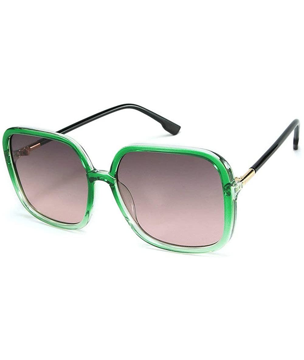 Square Fashion Sunglasses Vintage Ultralight Oversized - Green - CH18A72KQ8G $23.31