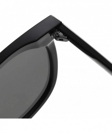 Oversized Round Oversized Sunglasses for Women Men UV Protection (C6 Creamy White Frame/Black Lens) - CY19642L9K6 $18.64