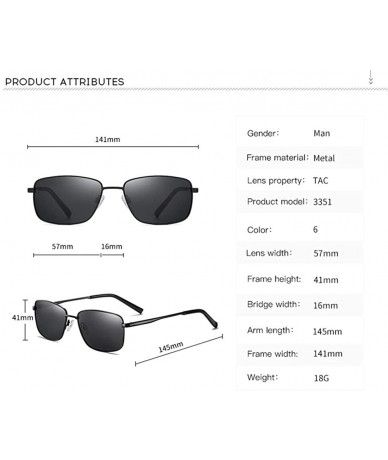 Aviator Square Riding Sunglasses for Men/Women Polarized Lens Metal Glasses Frame - Grey - CI19889905C $17.41