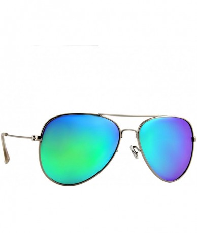 Aviator Unisex Sunglasses Polarized UV400 Double Bridge Classic Aviator Lens - CX18H3Q5W78 $20.40