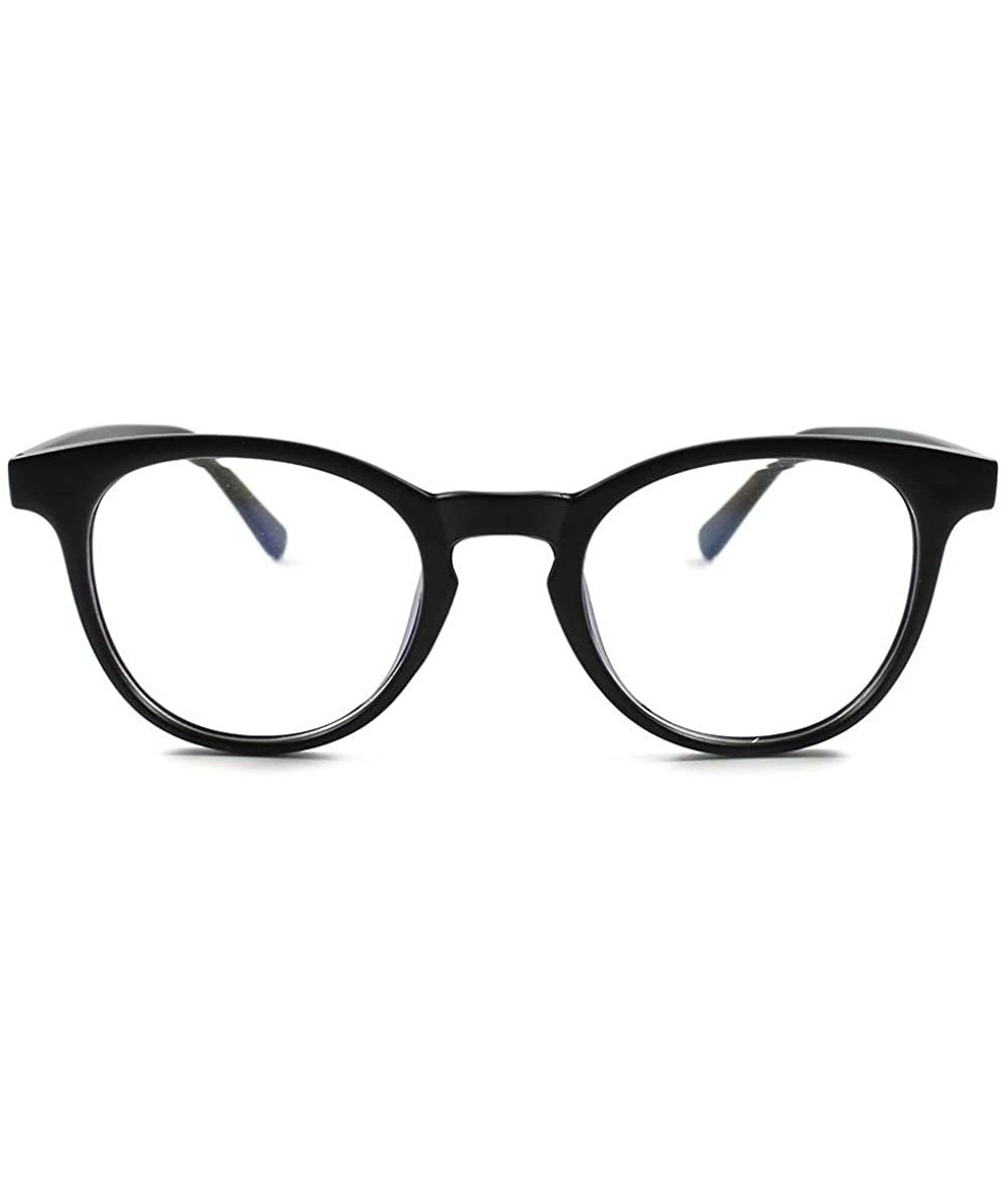 Round Round keyhole Celebrity Clear Lens Glasses Nerd Geek Lennon Eye Glasses - Black - CW18WZR2EX3 $18.08