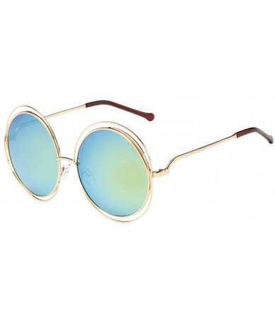 Round Fashion Men Womens Sunglasses UV 400 Retro Vintage Round Frame Glasses - K - C3196EIY8E9 $29.78