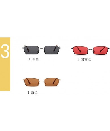 Square 2019 new fashion trend square metal retro unisex luxury brand designer sunglasses UV400 - Black - CA18OTYYRYI $22.31