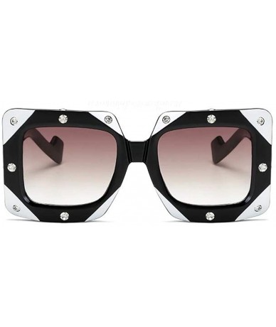 Cat Eye Rhinestone Steampunk Oversized Fashion Sunglasses Gothic Retro CatEye Eyewear Crystals Shades - CA197CSRIZ3 $30.76