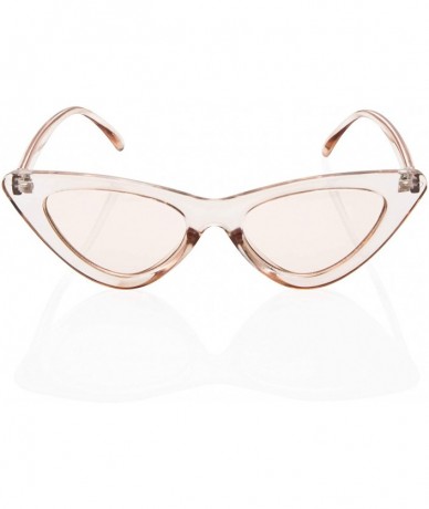 Goggle Cat Eye 1990's Retro Style Color Tone Lens for Women IL1003 - Crystal Brown - C118KEK8X9O $20.99