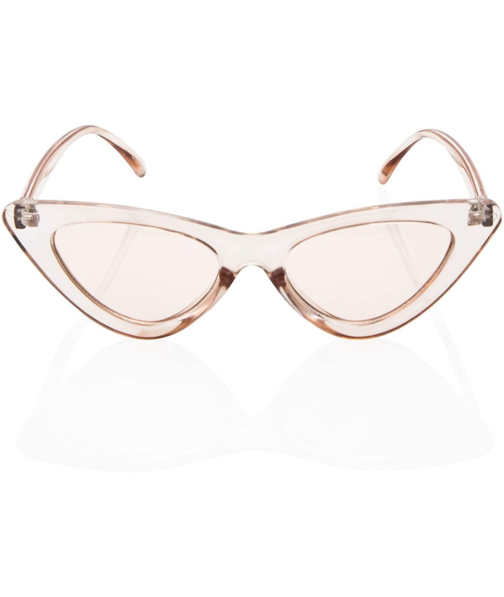 Goggle Cat Eye 1990's Retro Style Color Tone Lens for Women IL1003 - Crystal Brown - C118KEK8X9O $20.99