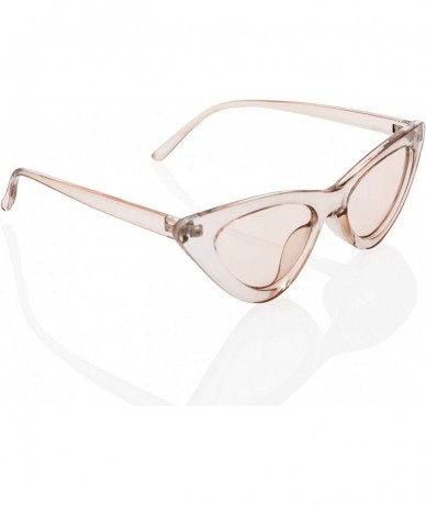 Goggle Cat Eye 1990's Retro Style Color Tone Lens for Women IL1003 - Crystal Brown - C118KEK8X9O $20.99