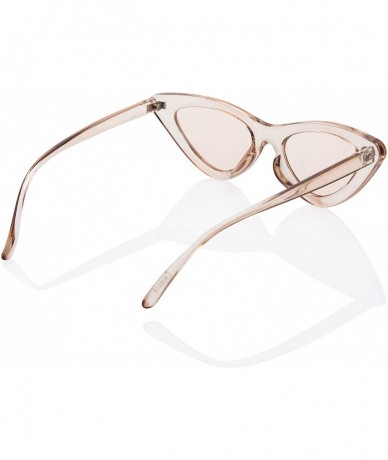 Goggle Cat Eye 1990's Retro Style Color Tone Lens for Women IL1003 - Crystal Brown - C118KEK8X9O $20.99