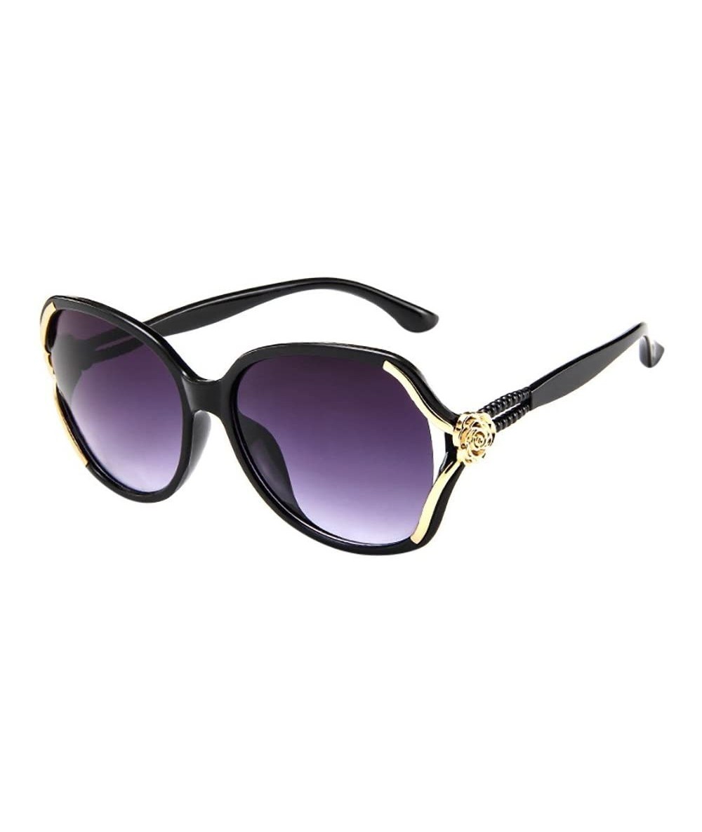 Oversized Oversized Sunglasses for Women Rose Big Frame Classic Trendy Vintage Eyewear for Outdoor (D) - D - CU1902ULXXD $18.17