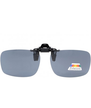 Square Flip-up Clip-on Sunglasses Polarized Lens - Mix - CI18NLQX9L5 $41.86